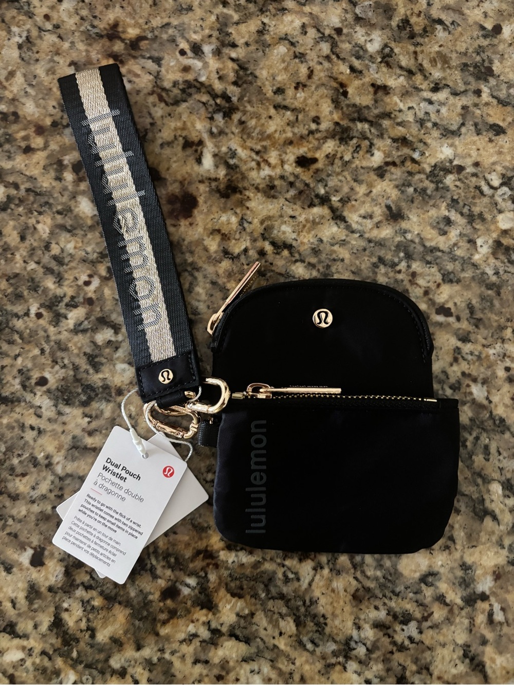 🖤NWT Lululemon Black Dual Pouch Wristlet🖤